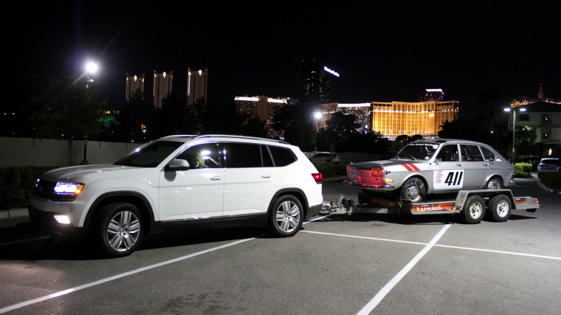 In for the night, just off the Strip.
